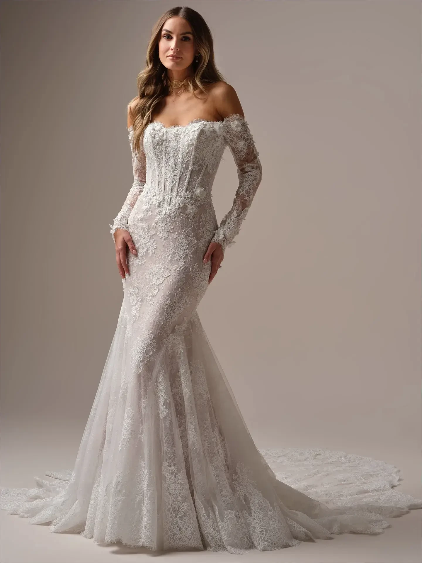 Classic Meets Modern: Lace Wedding Dresses with Straight and Scoop Necklines Image