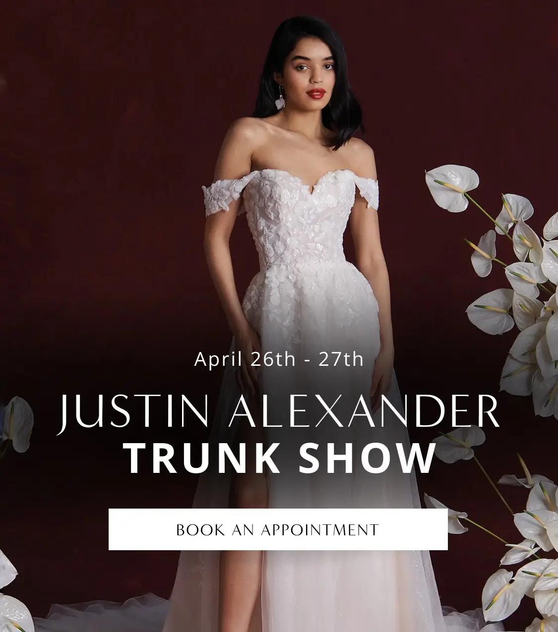 Justin Alexander Trunk Show banner mobile