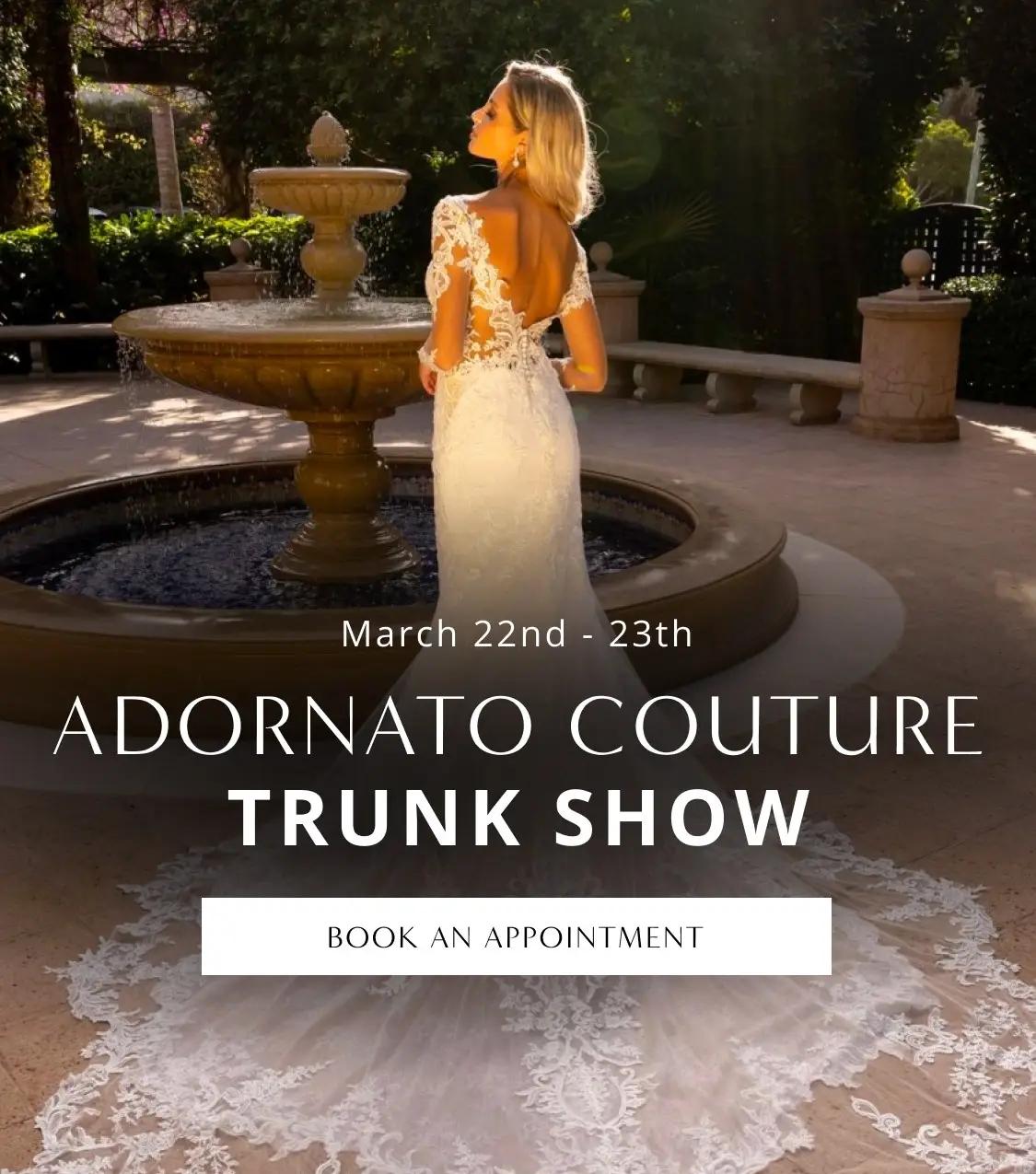 Adornato Couture Trunk Show banner mobile